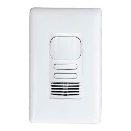 Hubbell Lighting Hubbell LightHawk PIR/Ultrasonic 2-Button Wall Switch Occupancy Sensor, Dual Relay, White LHDCMTD2-G-WH